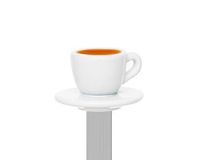 Coffee Cup Premium Metal Bookmark
