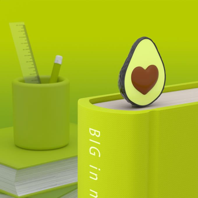 Avocado Heart Premium Metal Bookmark