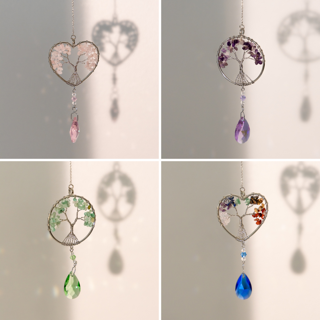 Tree of Life Gemstone Suncatchers