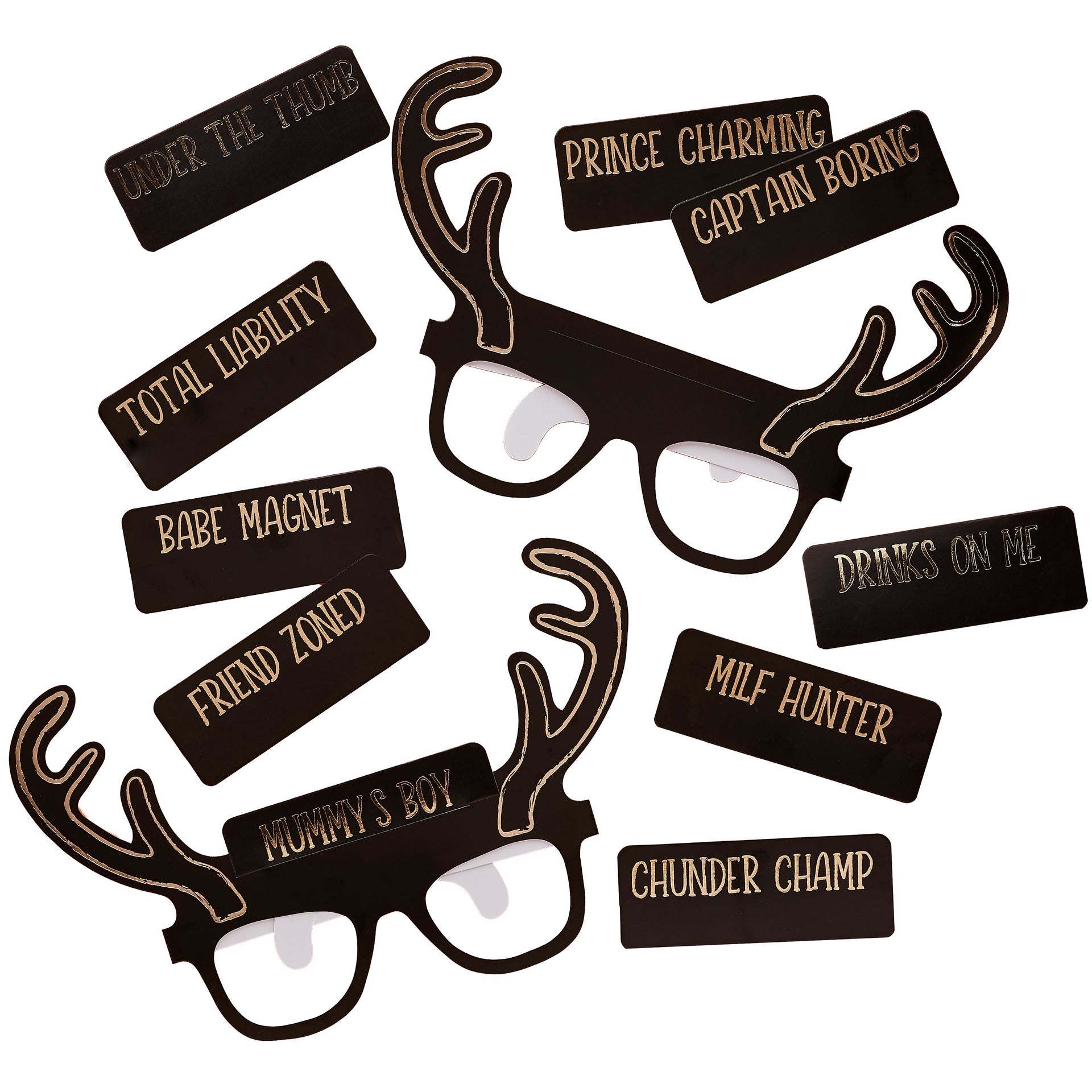 Stag Squad Novelty Party Glasses