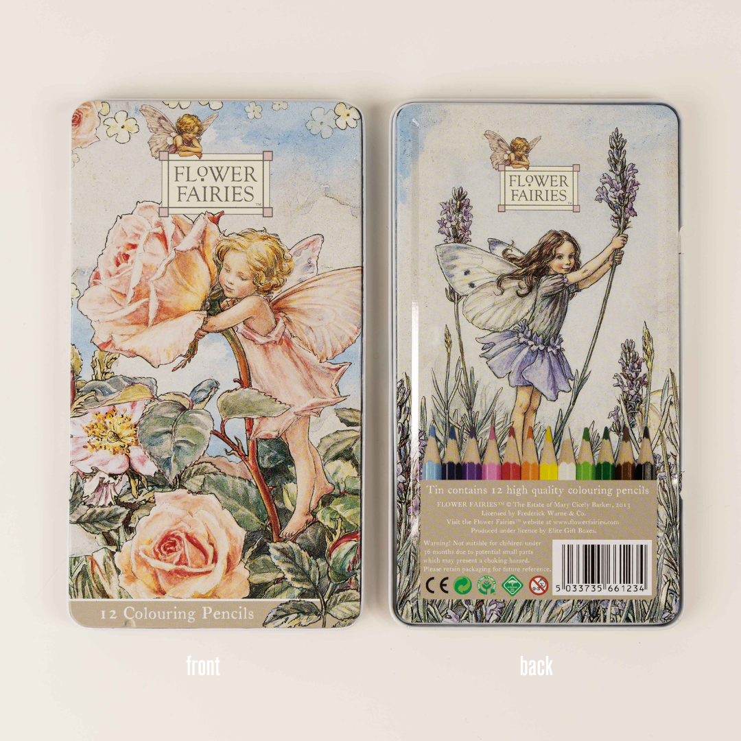 Flower Fairy Tin and Pencil Crayons