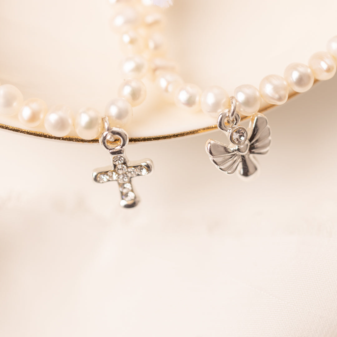 Freshwater Pearl Christening Keepsake Bracelet (assorted)