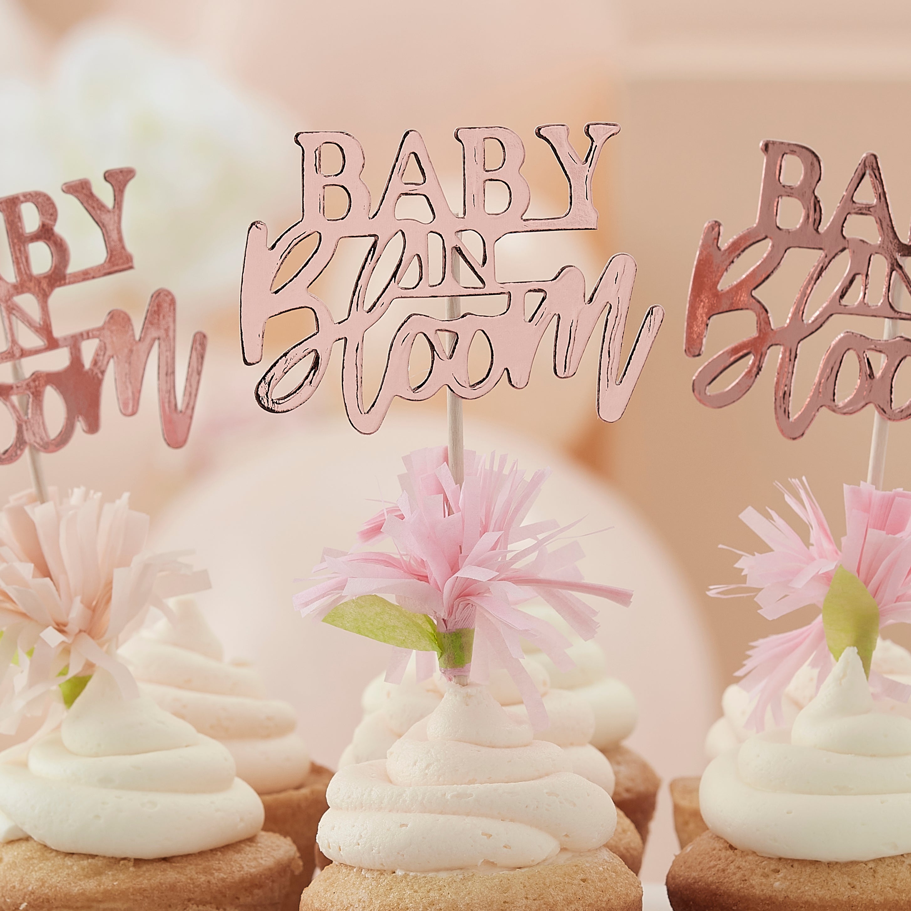 Baby in Bloom – Cupcake Toppers