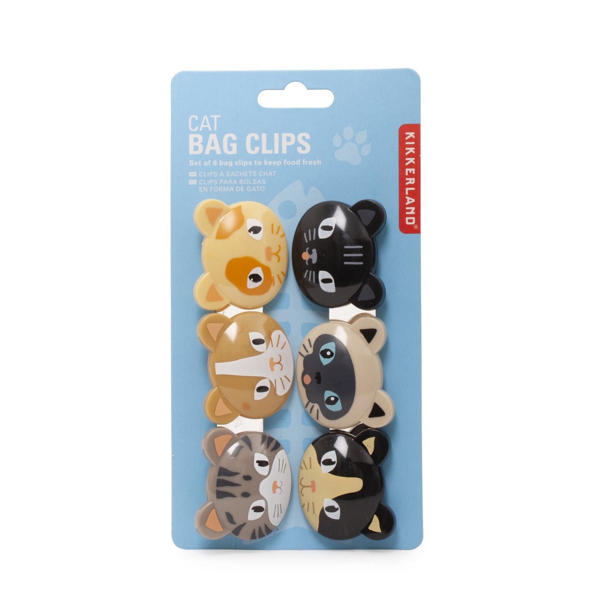 Cat-shaped Snack Bag Clips (set of 6)