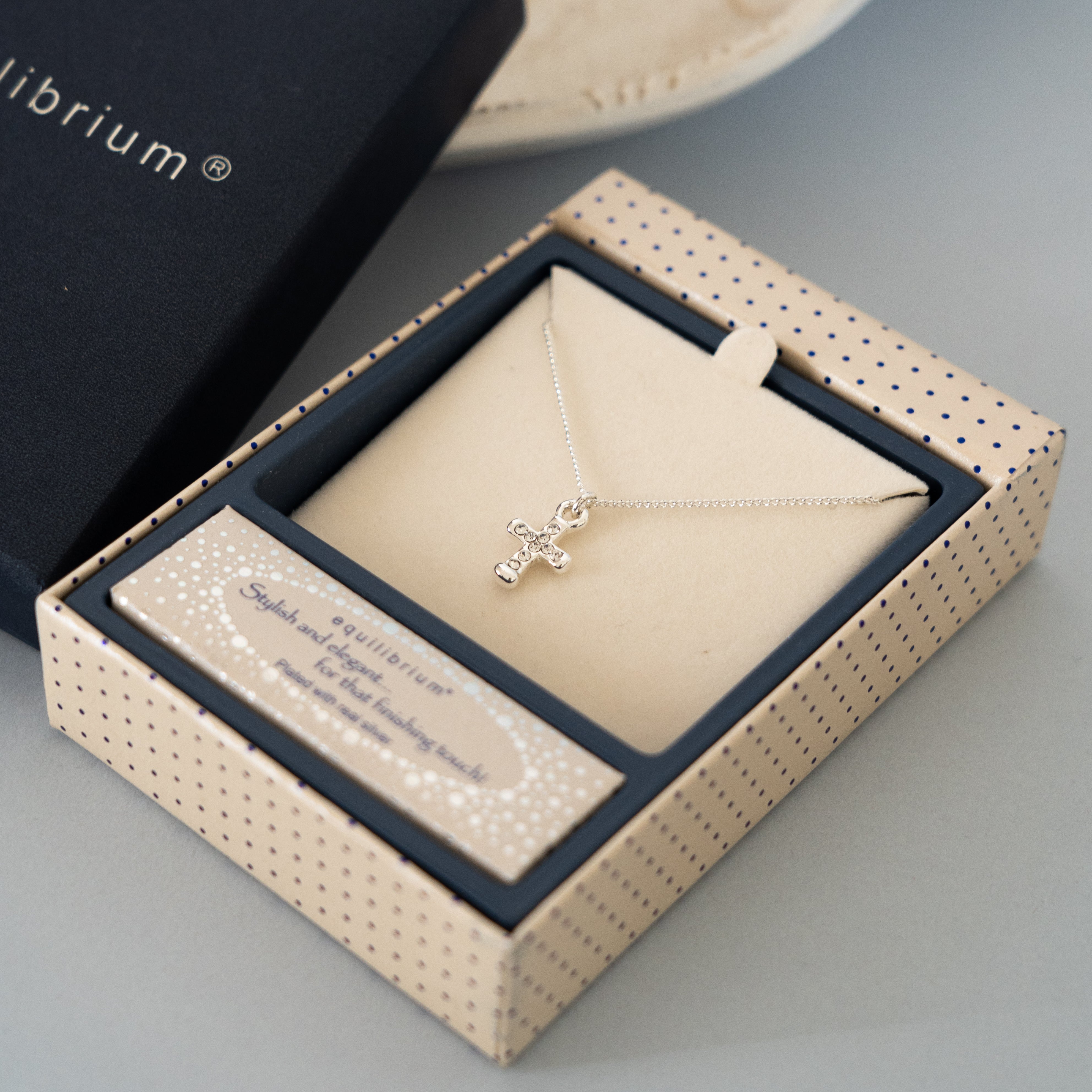Dainty Diamanté Cross Christening/Confirmation Keepsake Necklace