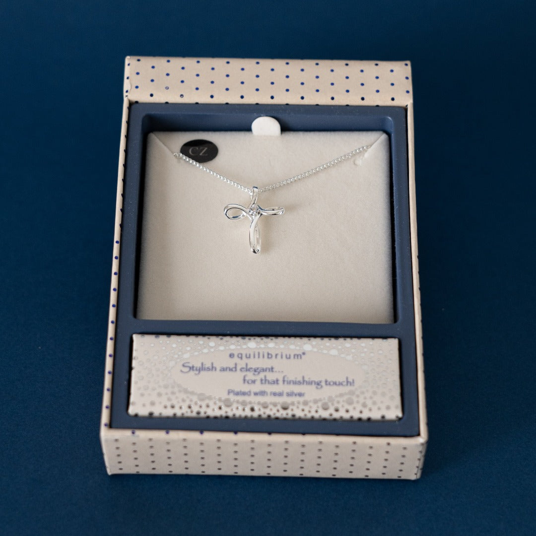 Diamanté Cross Necklace