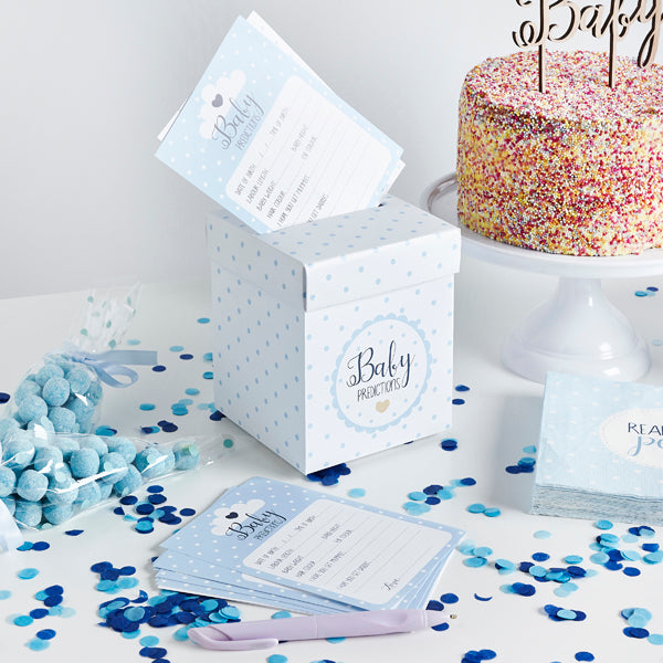 Baby Shower Game: Prediction Cards & Postbox (Pink or Blue)