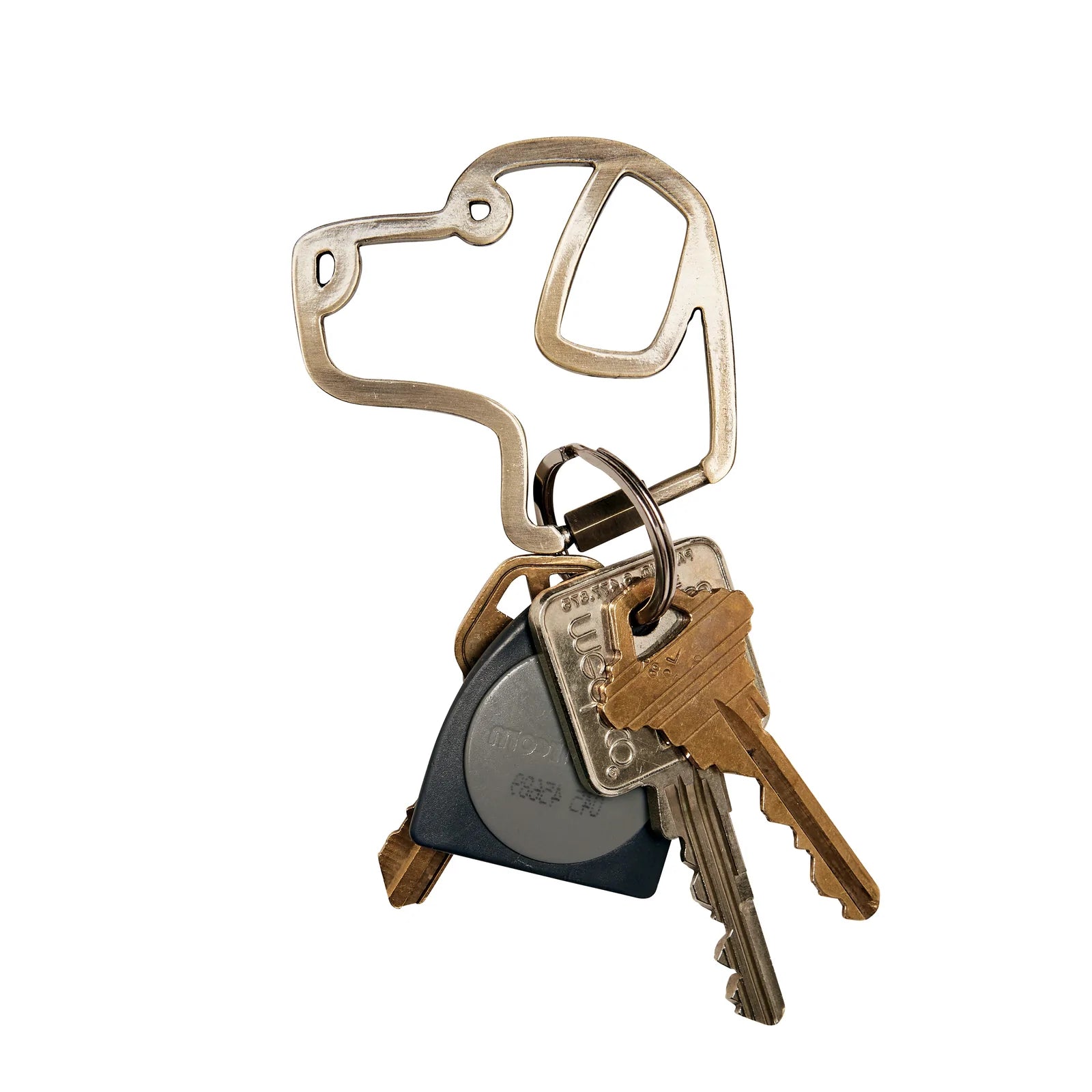 Dog Shaped Keychain with keys