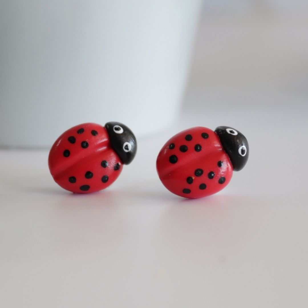 Ladybug Stud Earrings