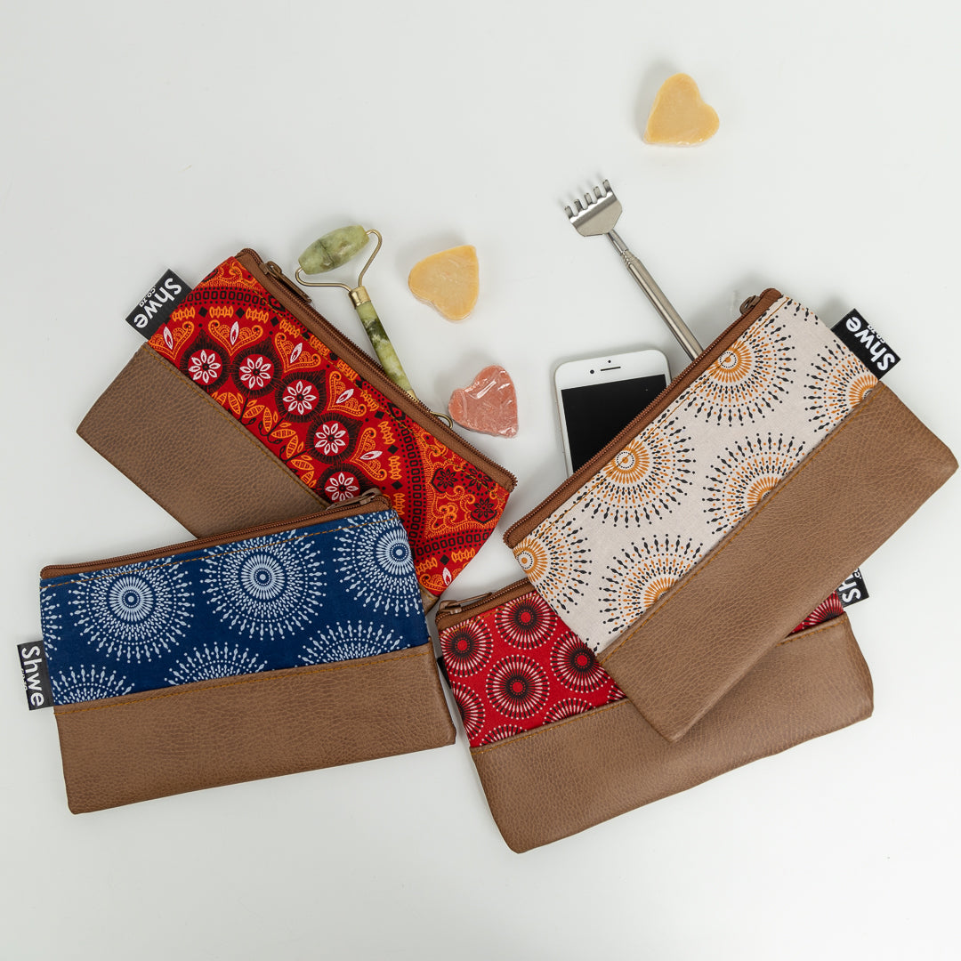 Shwe Leather-Look Clutch Bag