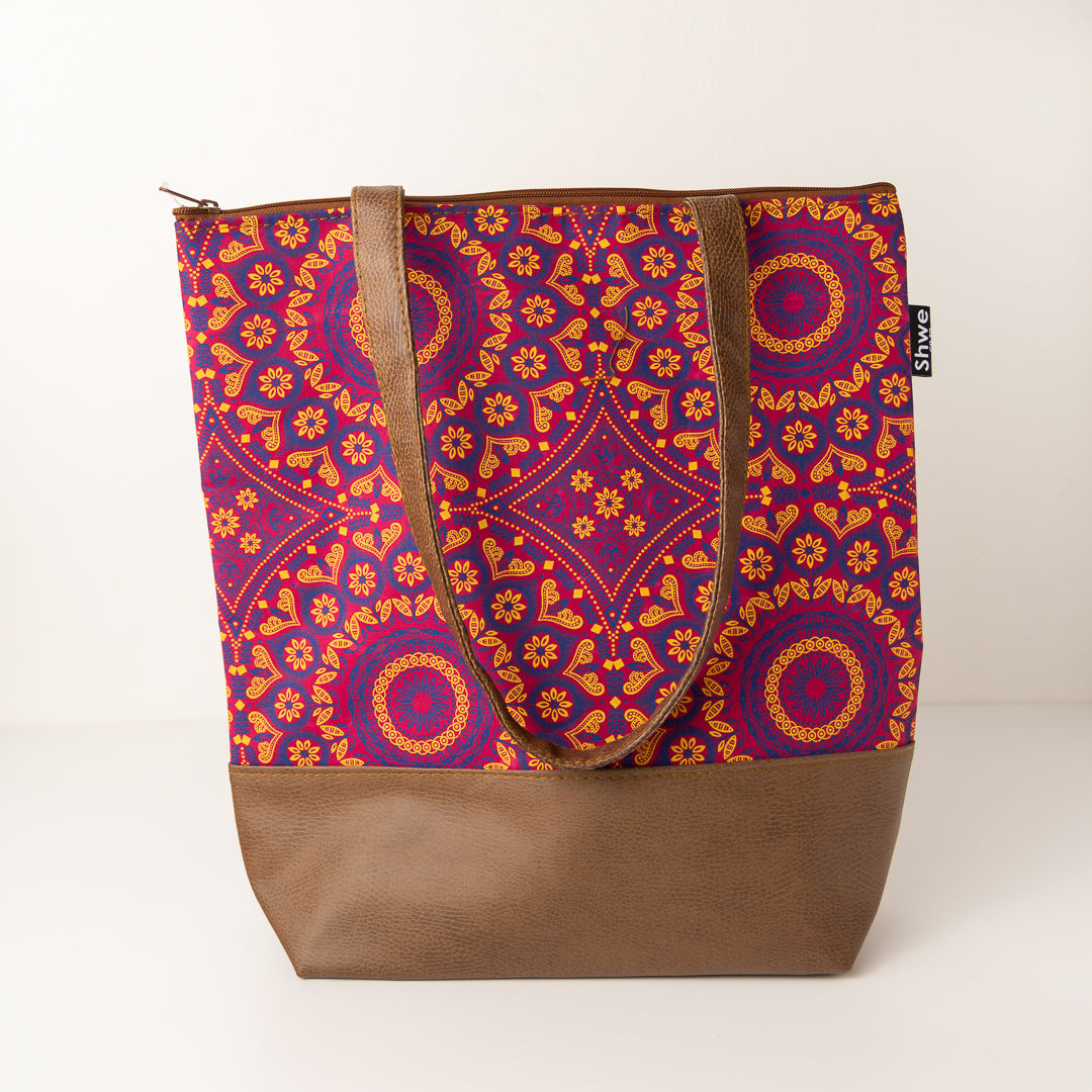 Shwe Leather-Look Tote Bag