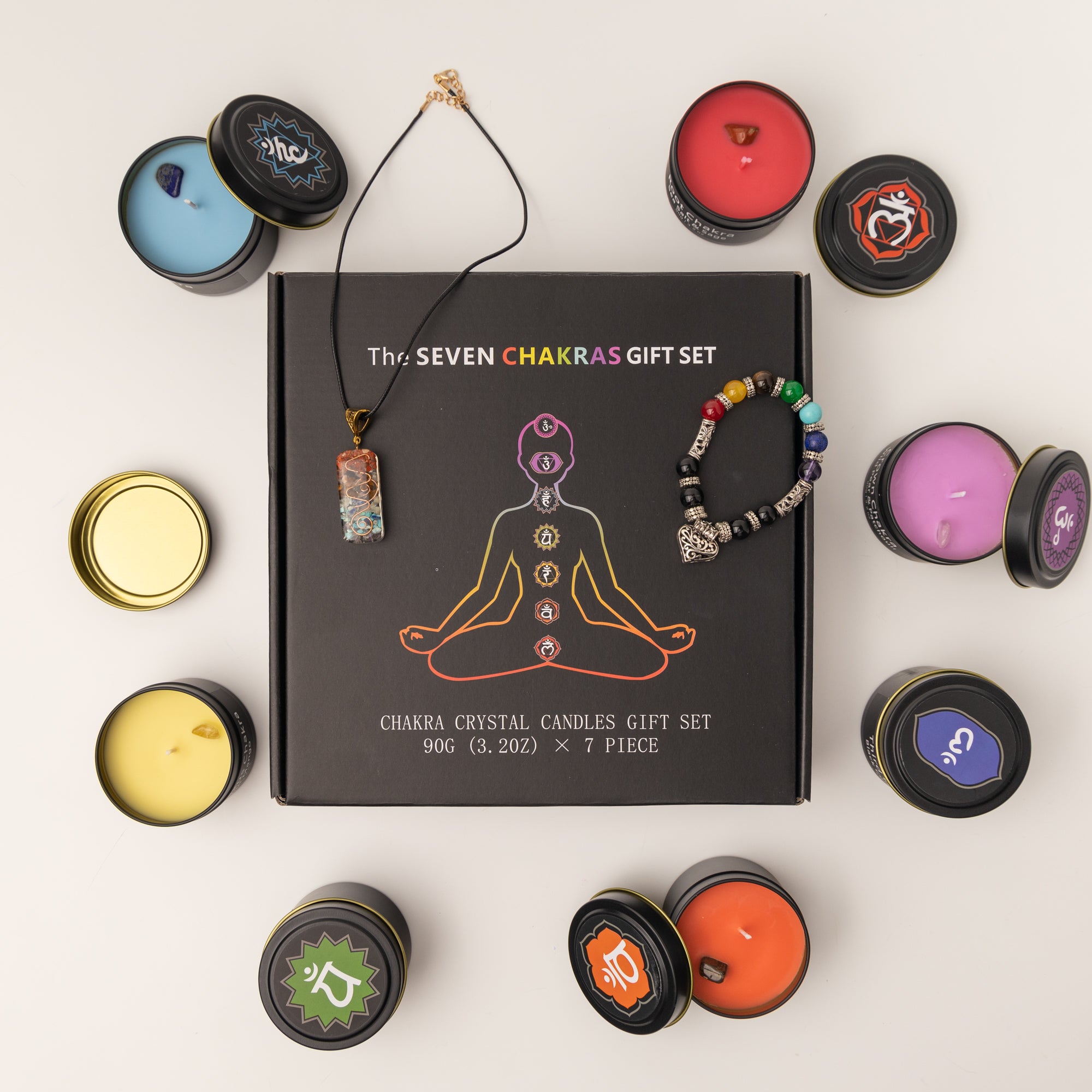 Chakra Candle & Jewellery Gift Set