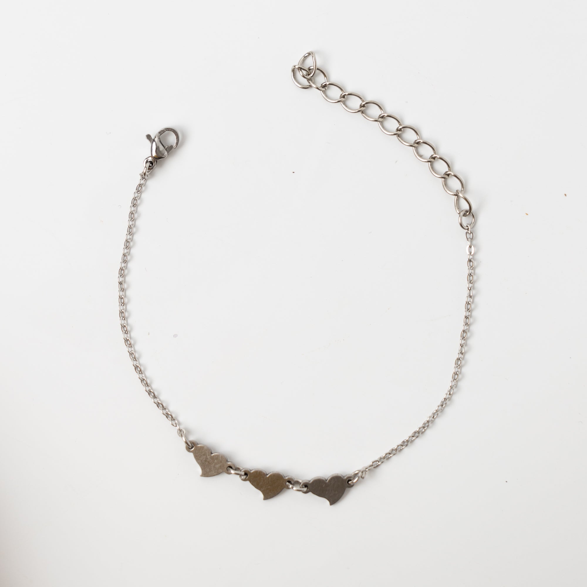 Triple Hearts Chain Bracelet