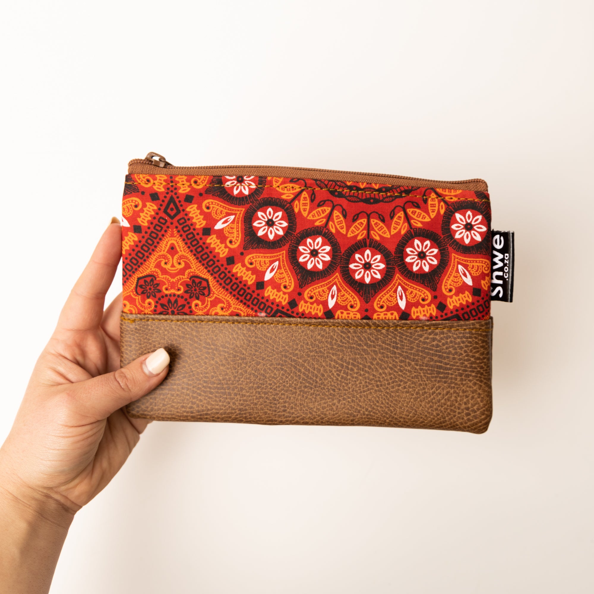 Shwe Leather-Look Clutch Bag