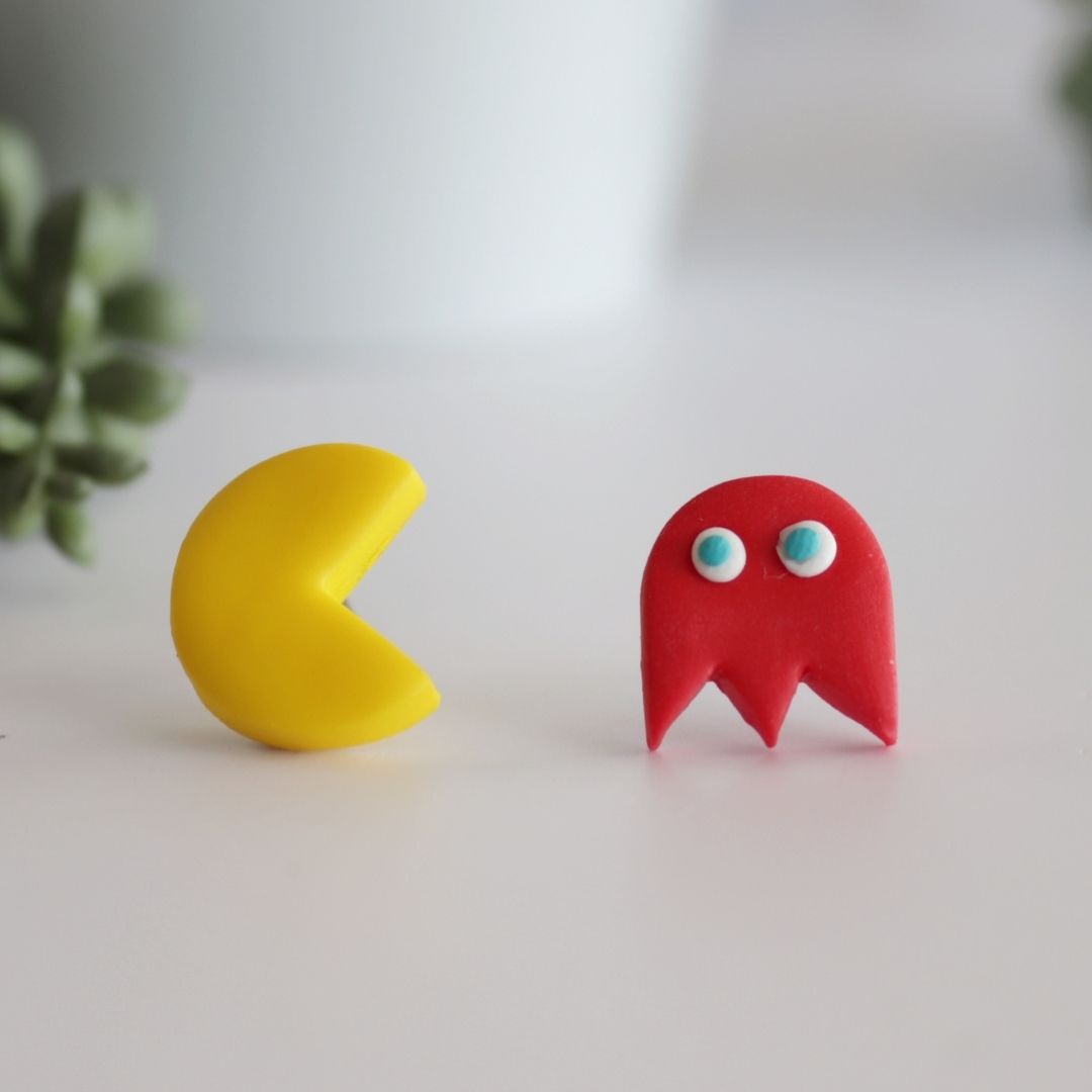 Pacman Stud Earrings