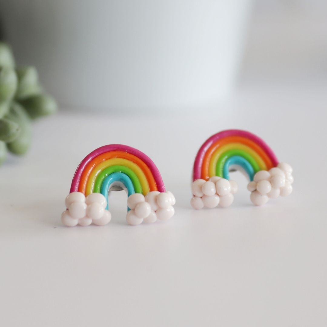 Rainbow Stud Earrings