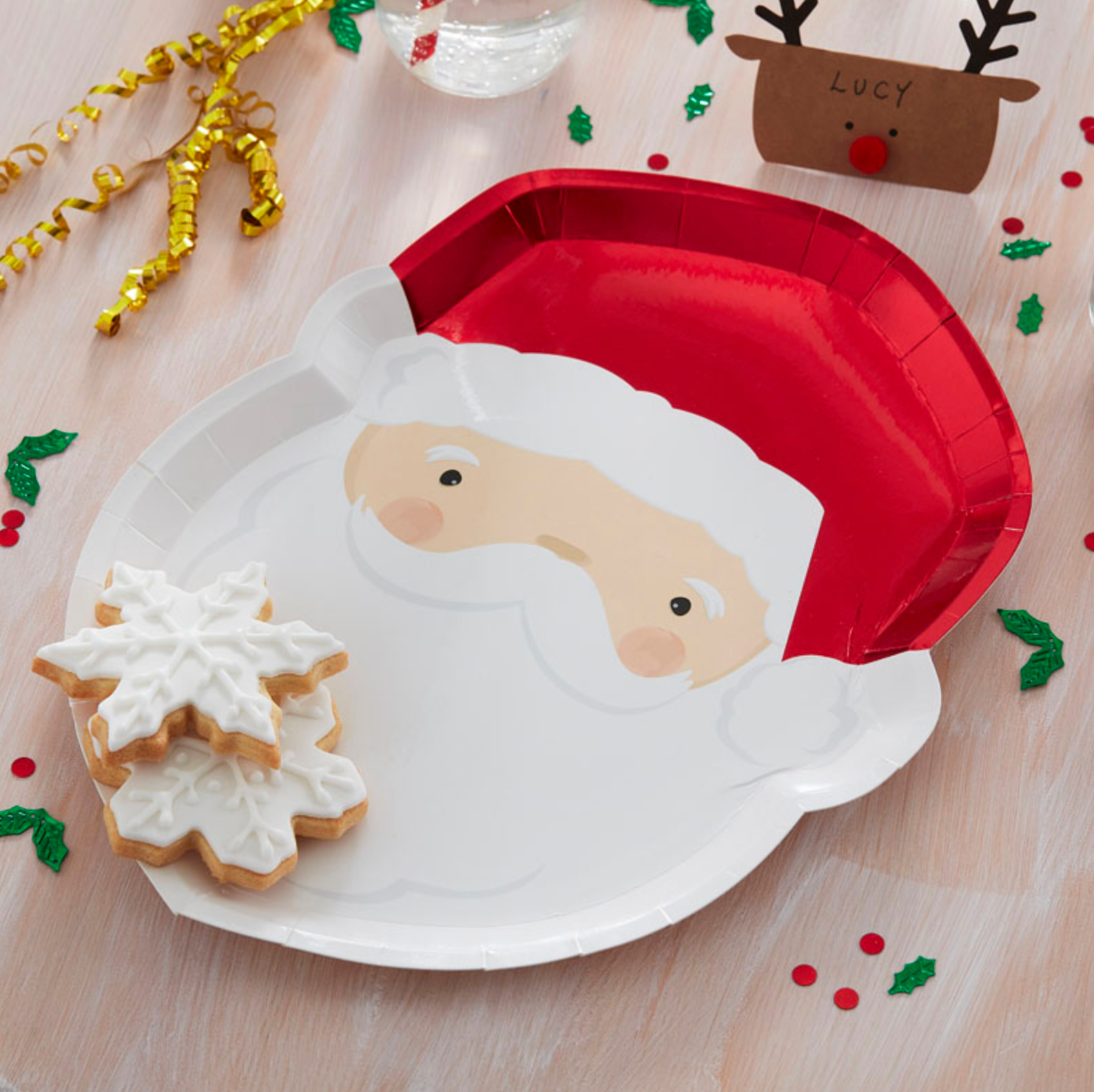 Silly Santa Paper Plates