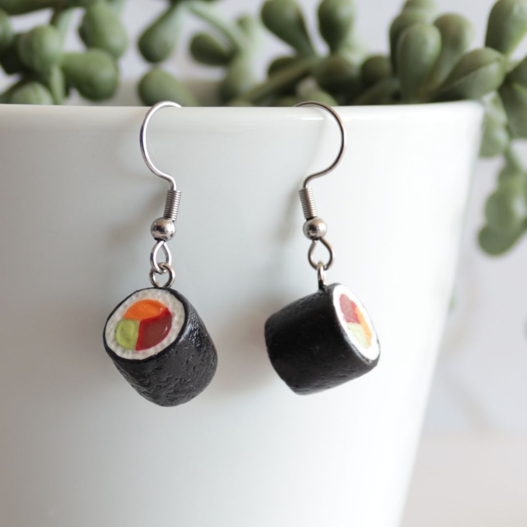 Maki Sushi Dangle Earrings