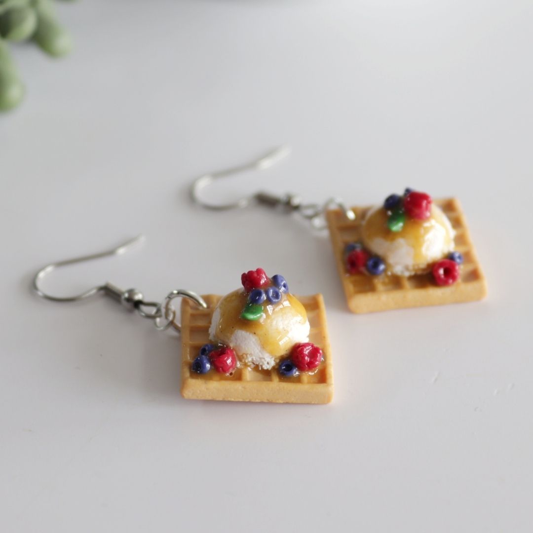 Waffle Dangle Earrings