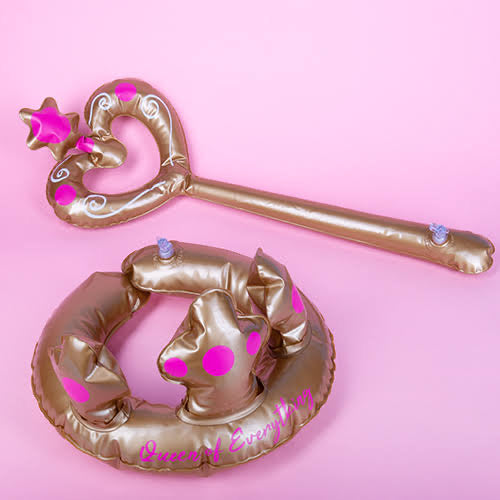 “Queen of Everything” Inflatable Crown Set