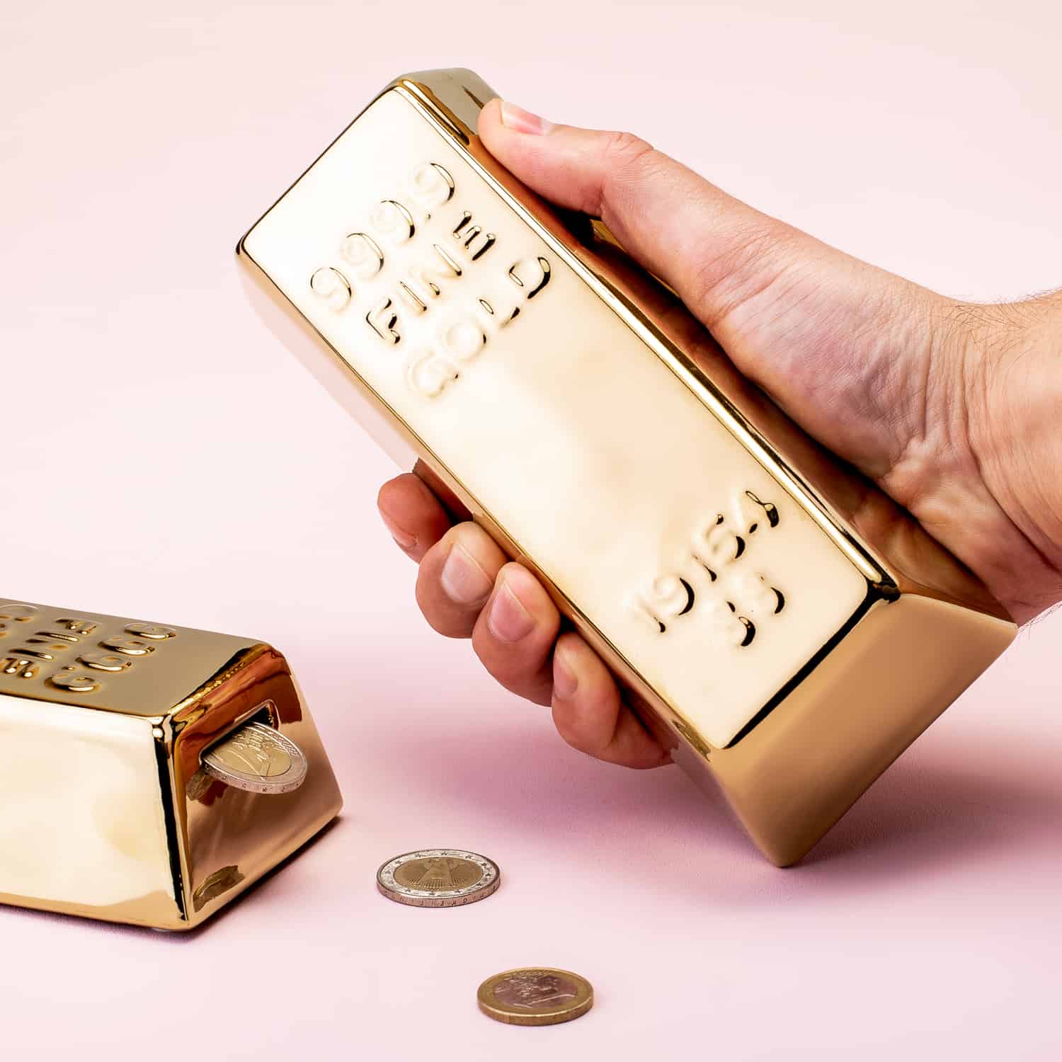 Gold Bar Coin Bank