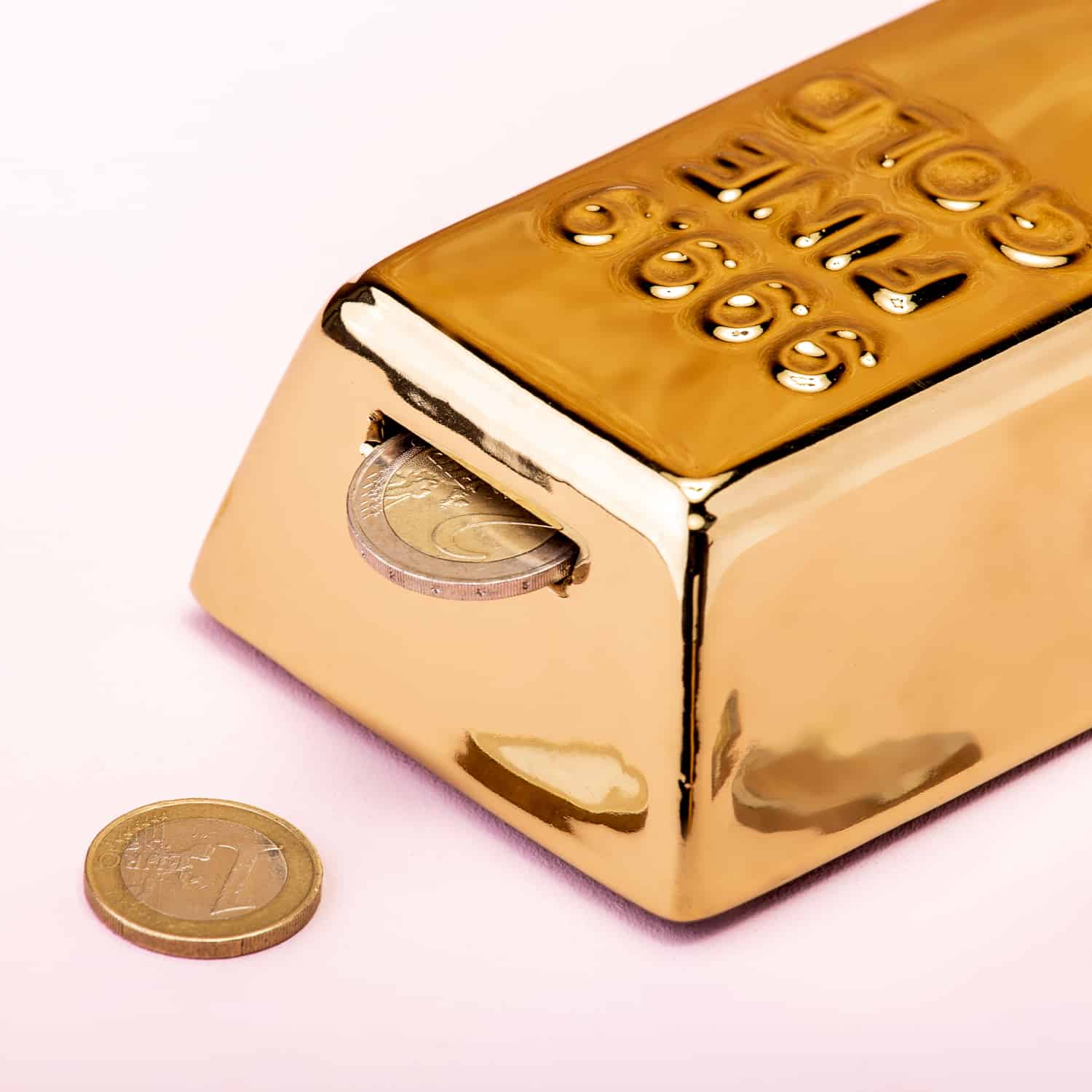 Gold Bar Coin Bank