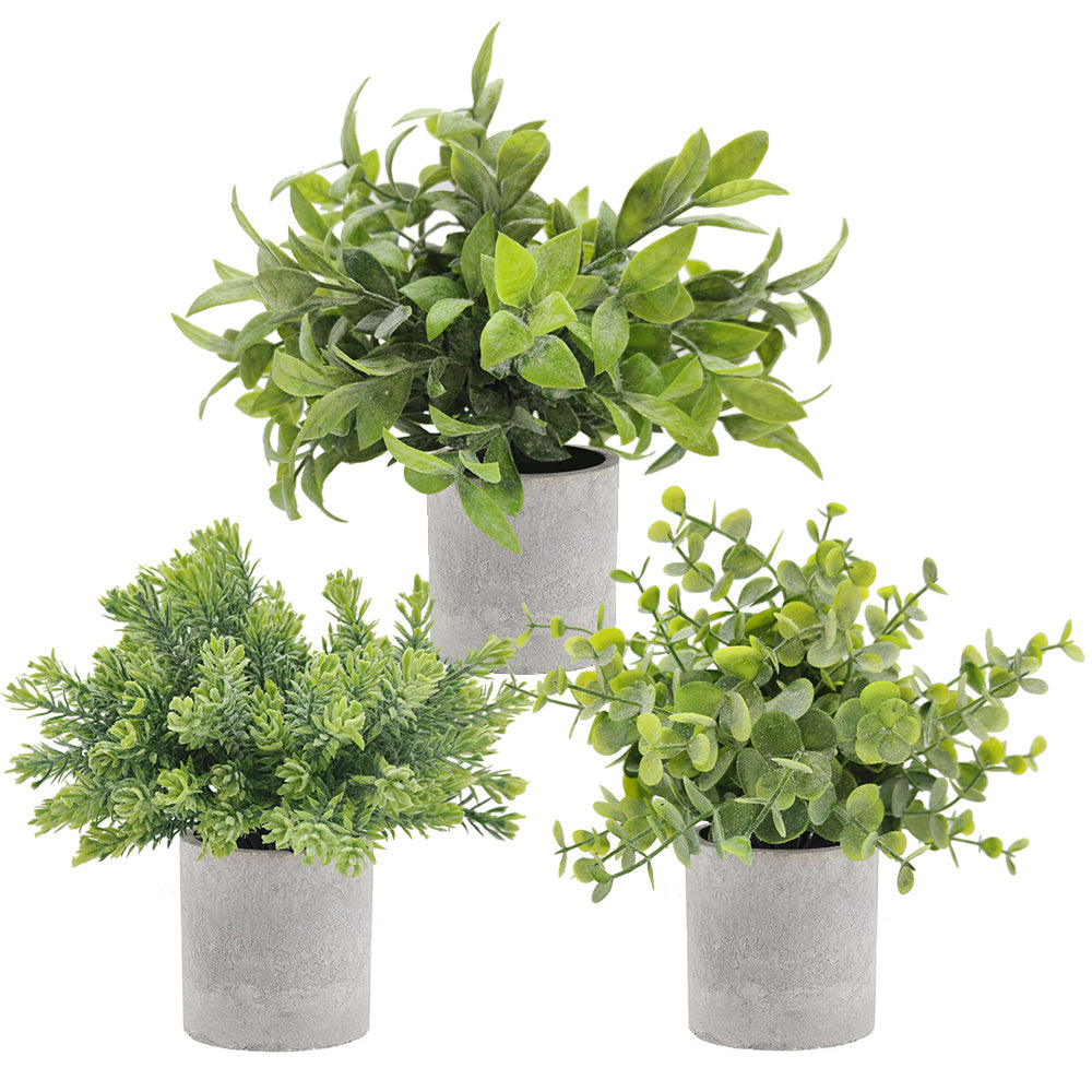 Mini Artificial Potted Plants (set of 3)