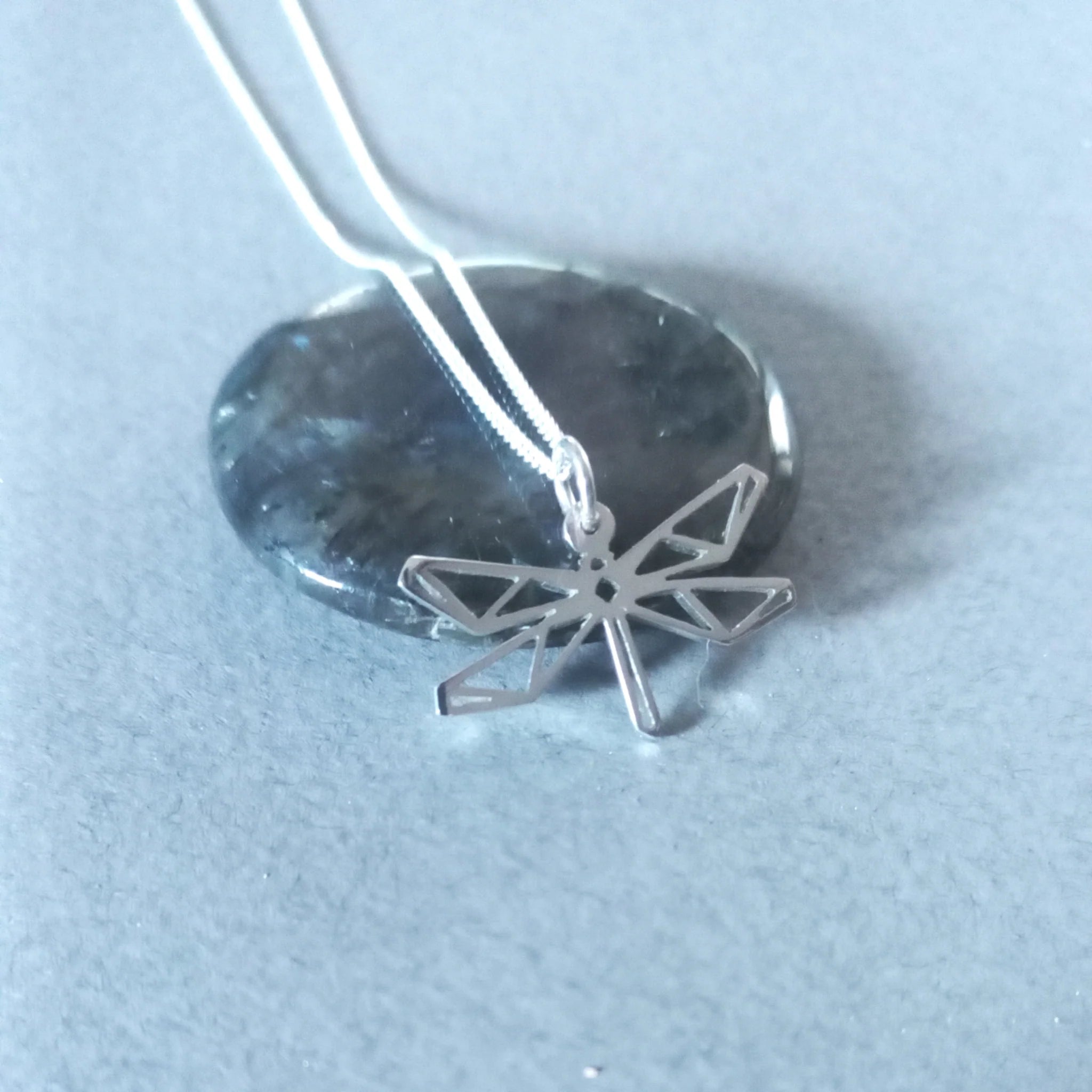 Sterling Silver Origami Dragonfly Pendant