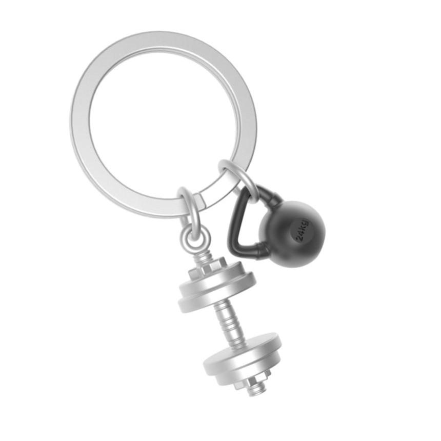 Dumbbells Premium Keyring