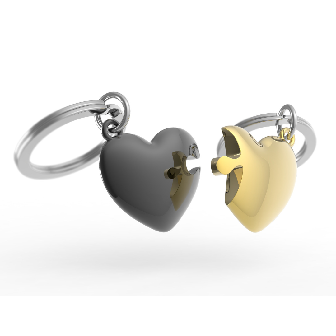 "Belong Together" Heart Premium Keyrings (set of 2)