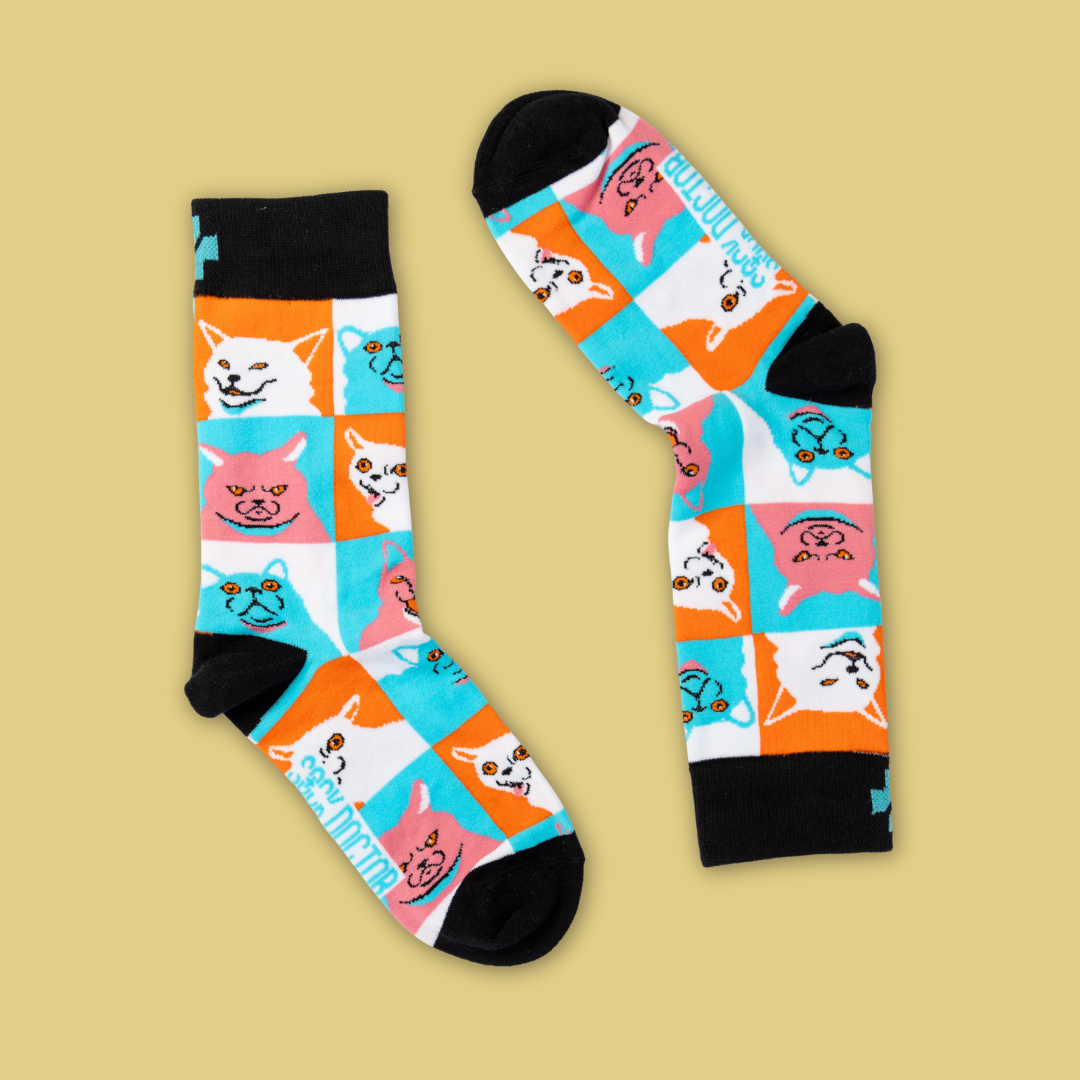 Cat Pop Art Socks