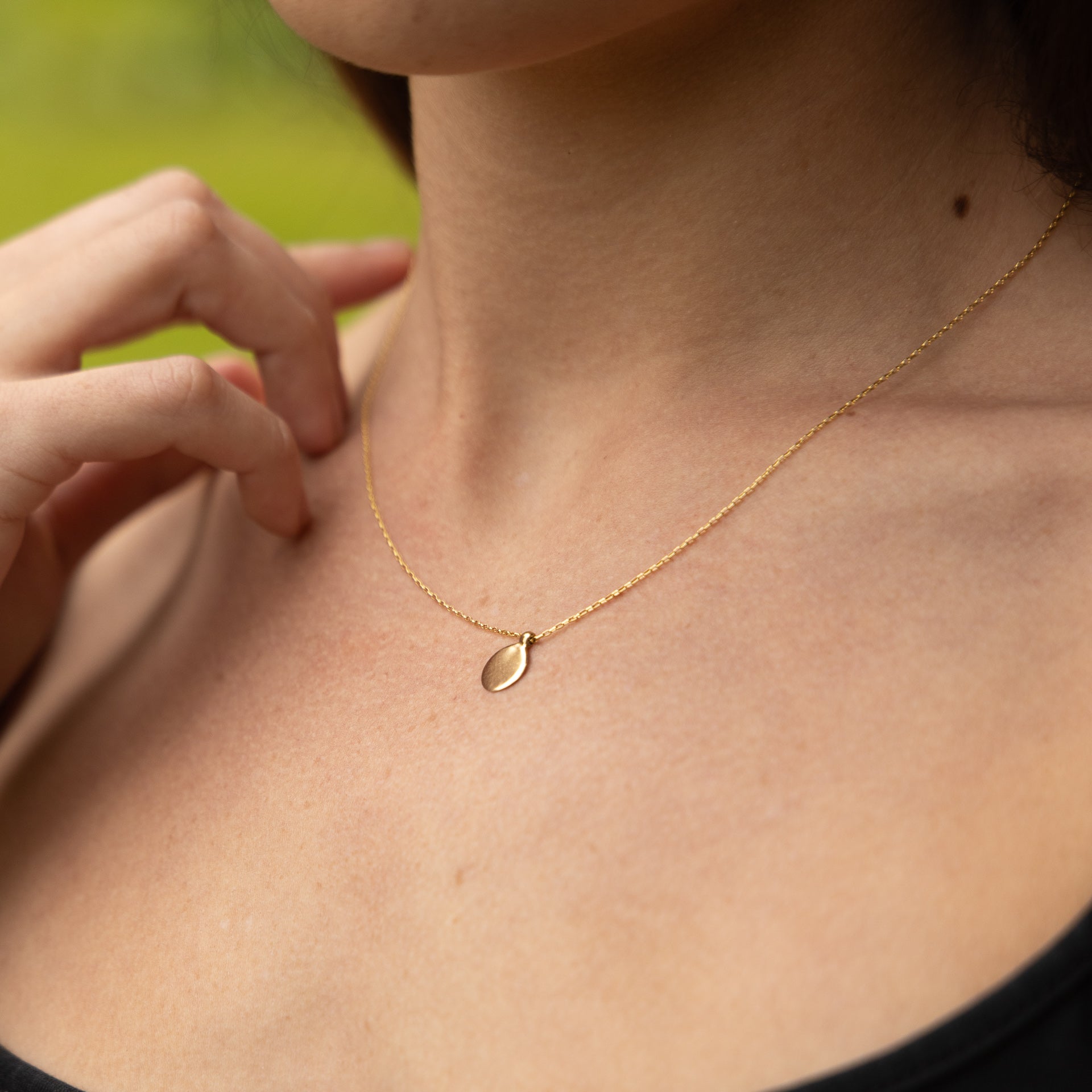 "Centred" Disc Charm Necklace (Sterling Silver / Gold-Plated)