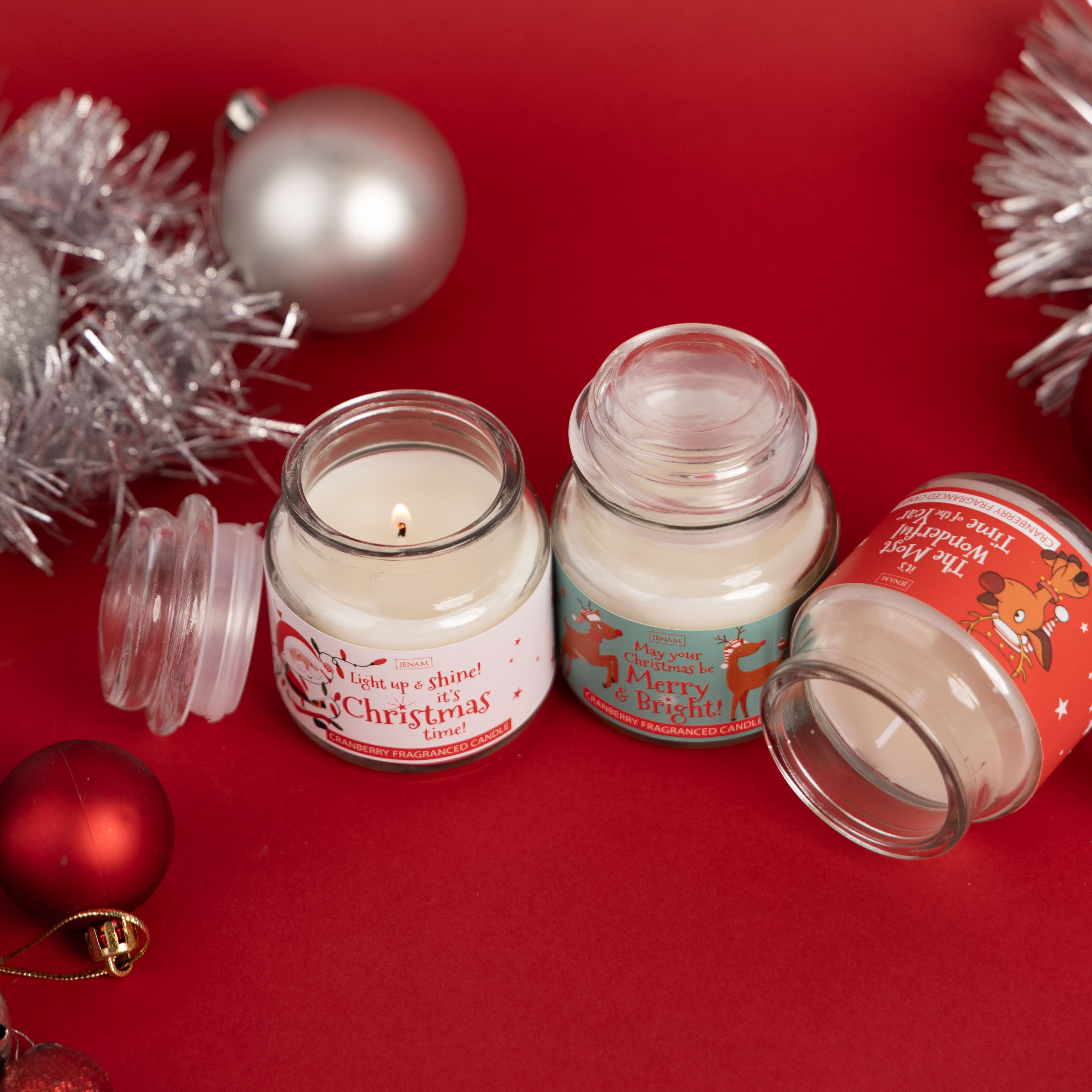 Christmas Cranberry-Scented Mini Candles