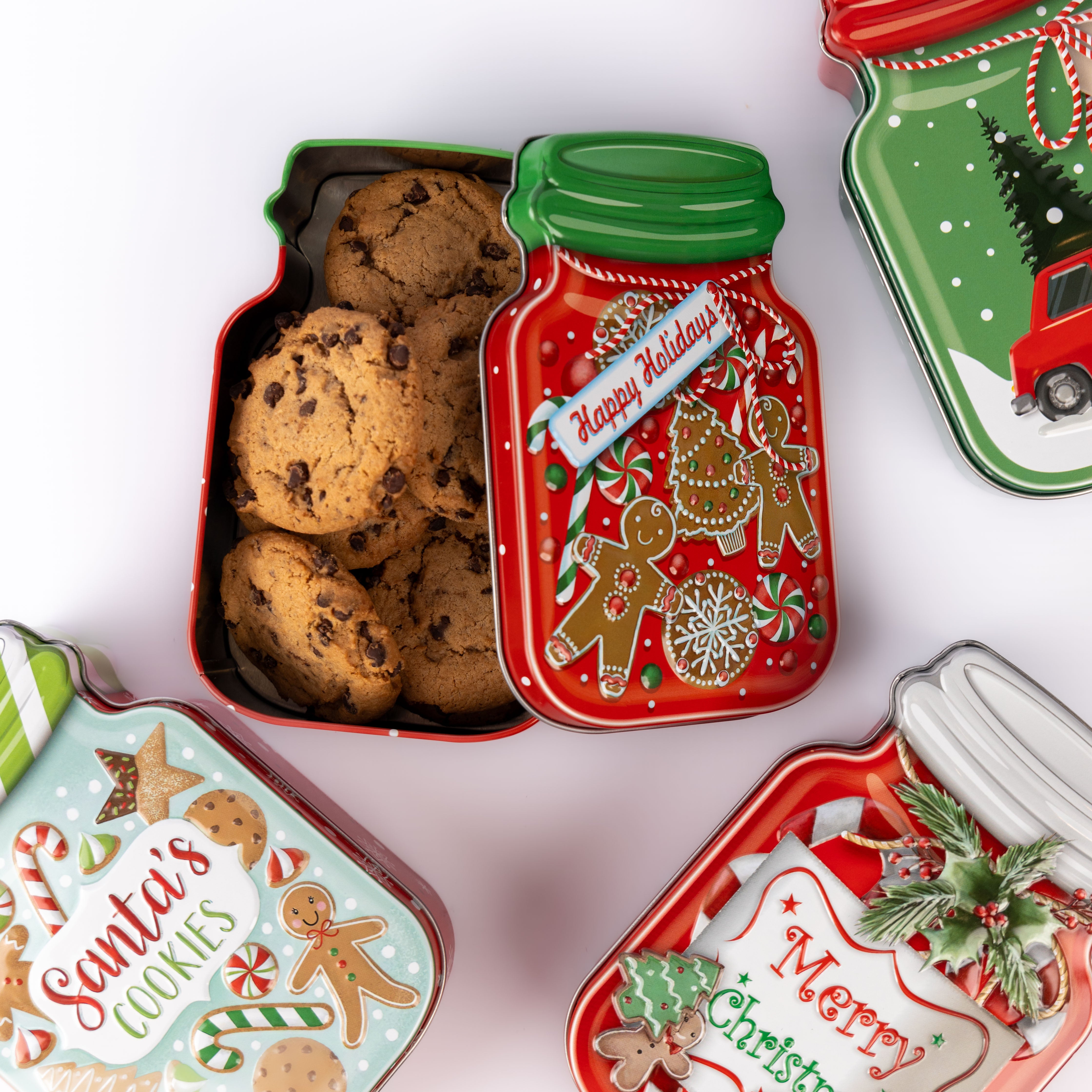 Christmas "Cookie Jar" Storage Tins