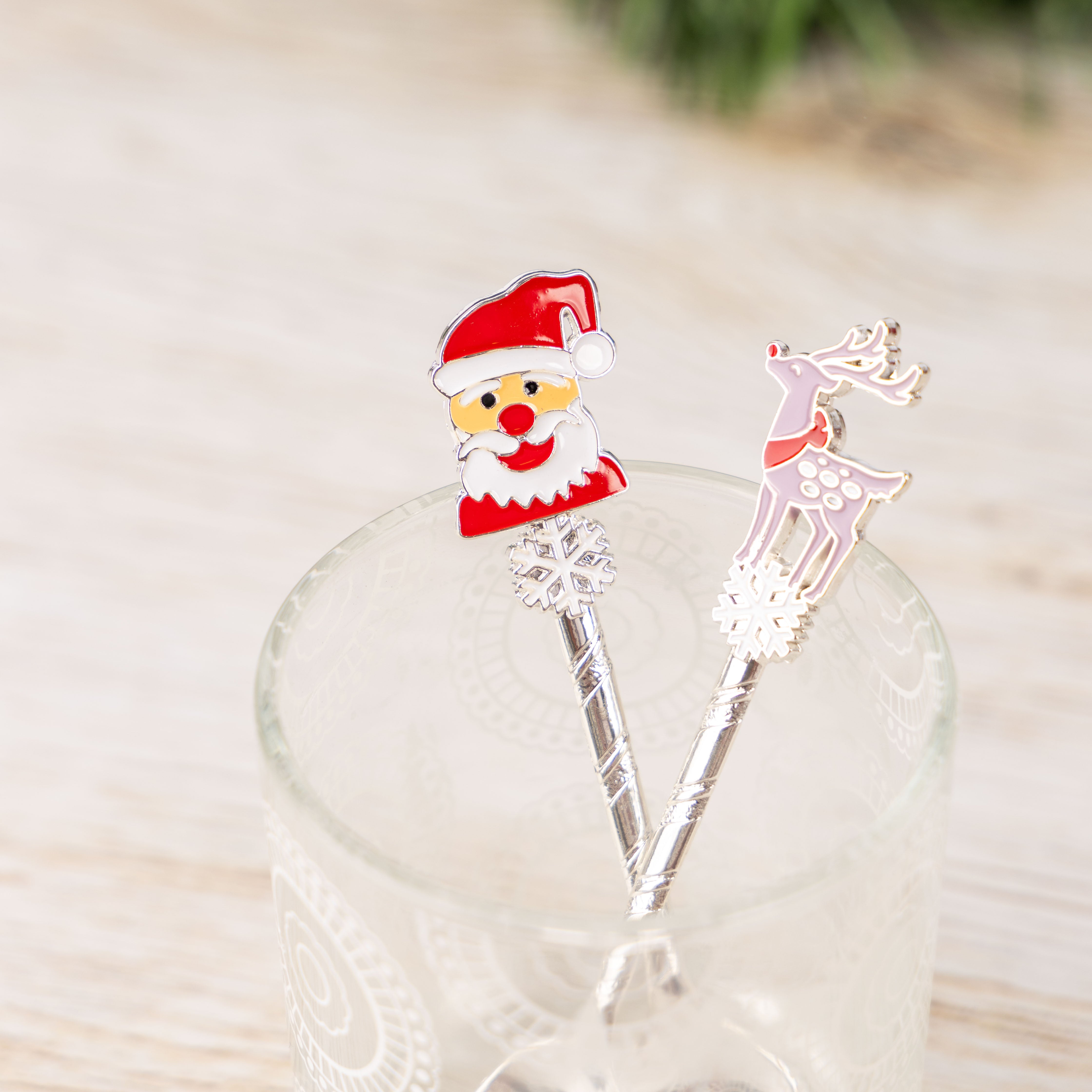 Christmas Novelty Teaspoons (Santa / Reindeer)