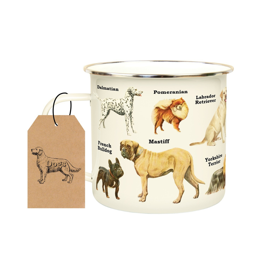 Enamel Mug with Dog Design