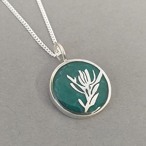 Sterling Silver and Resin Fynbos Pendant