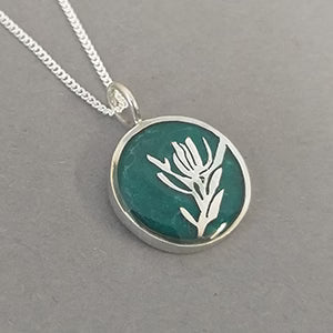 Sterling Silver and Resin Fynbos Pendant