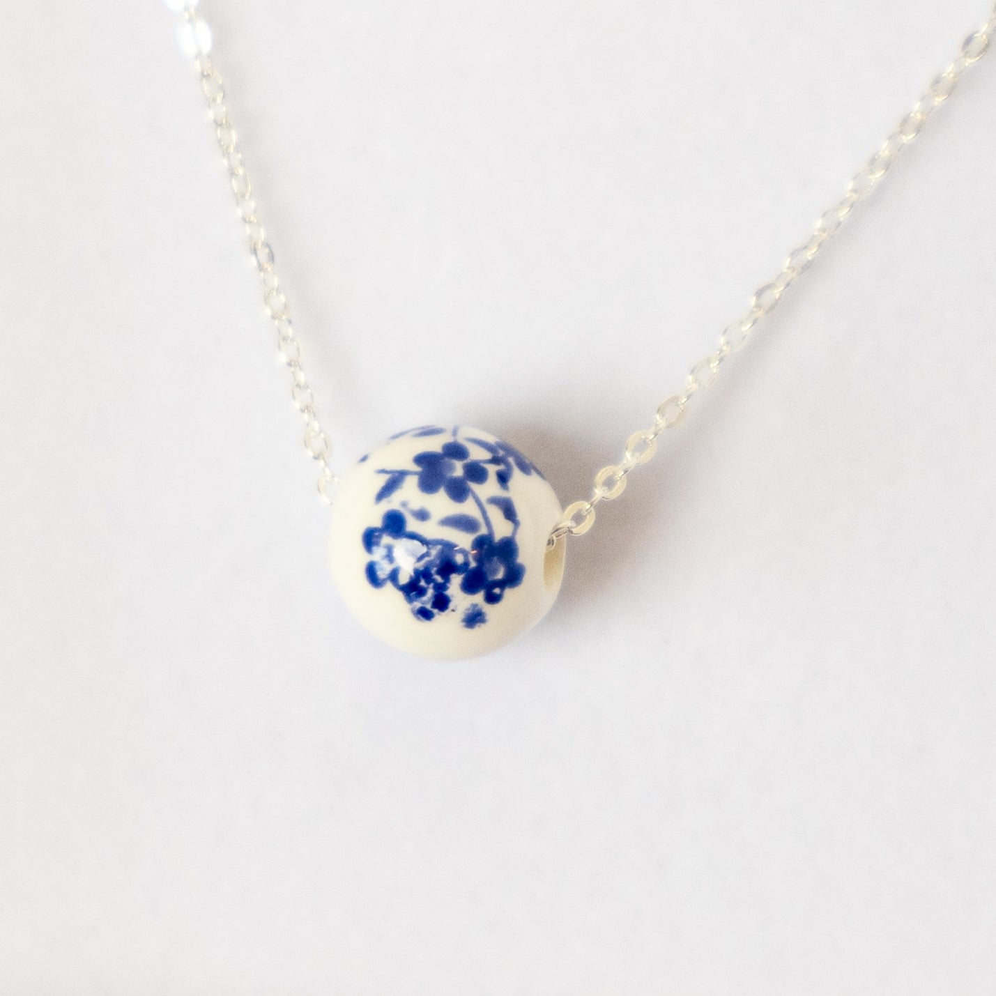 Floral Ceramic Bead Necklace