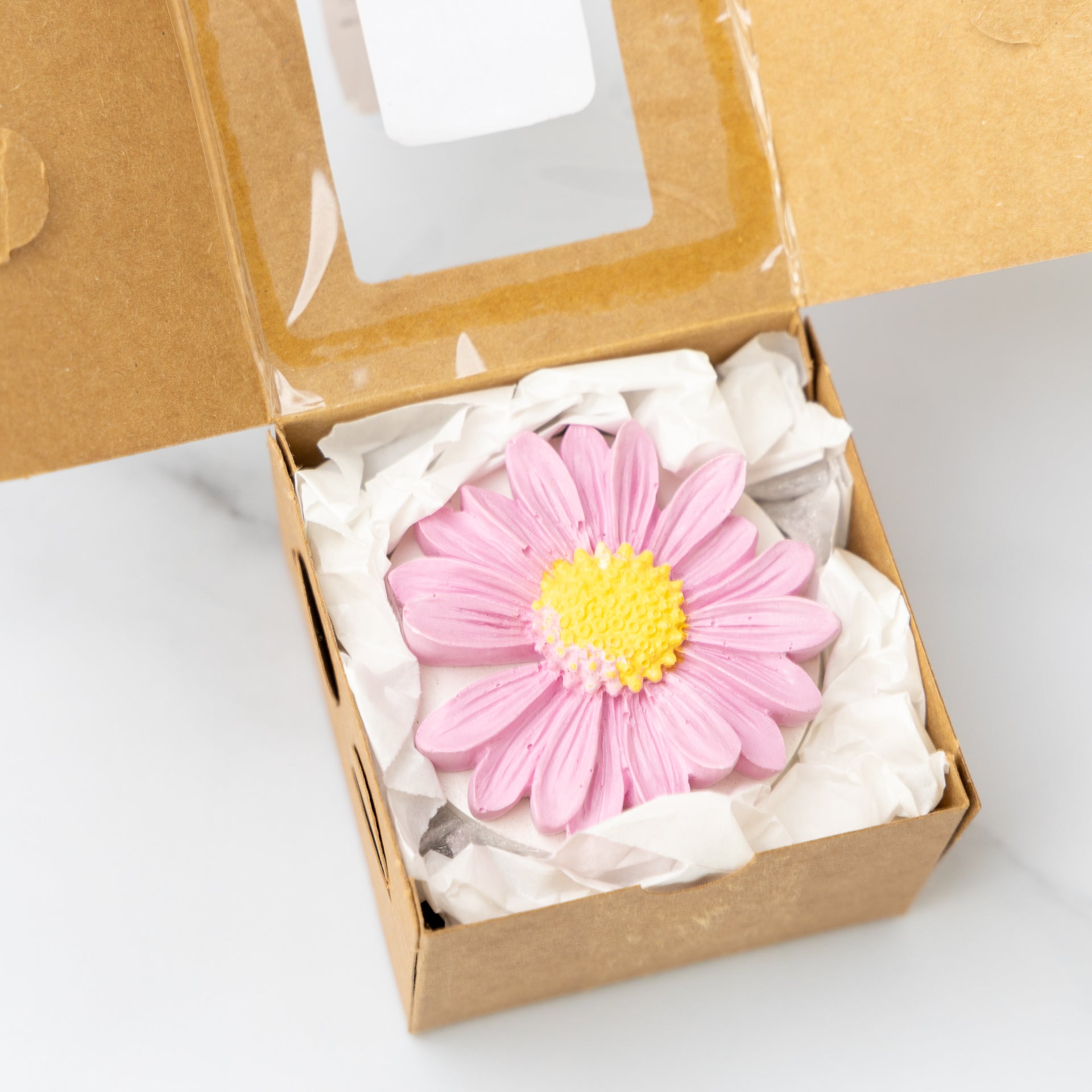 Mini Trinket Box with Pink Daisy Lid