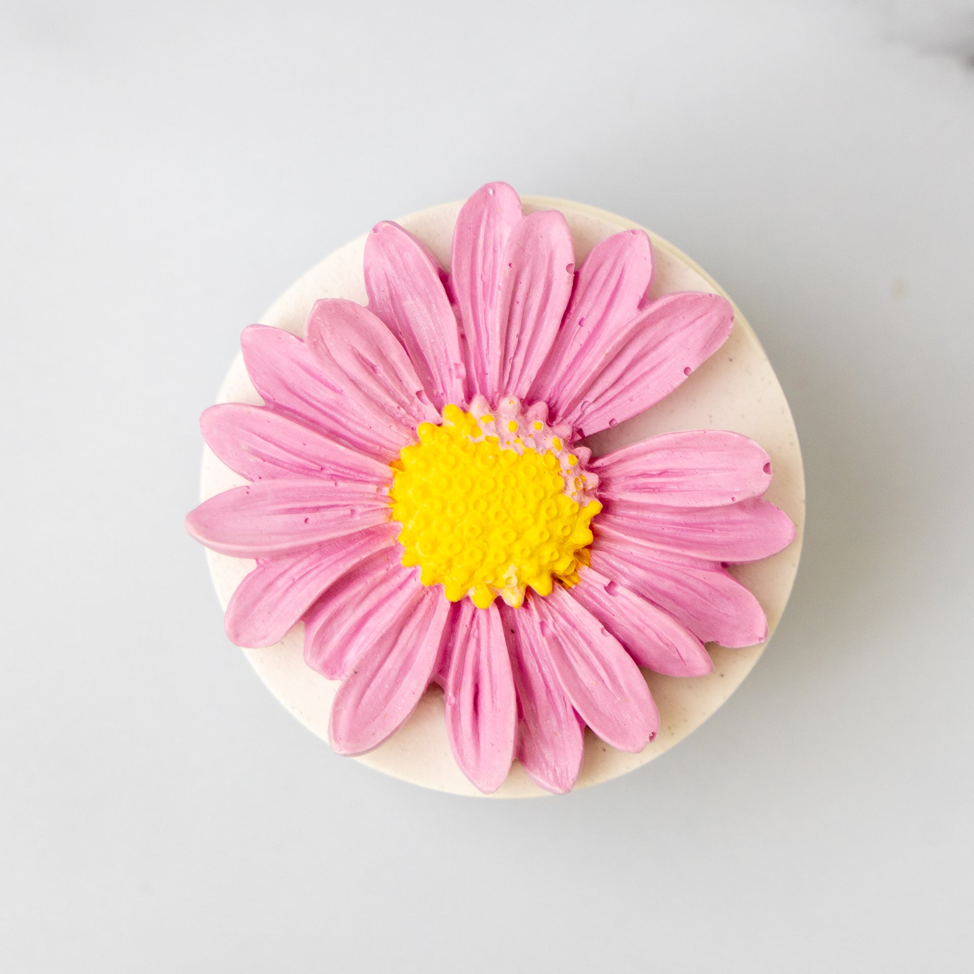 Mini Trinket Box with Pink Daisy Lid