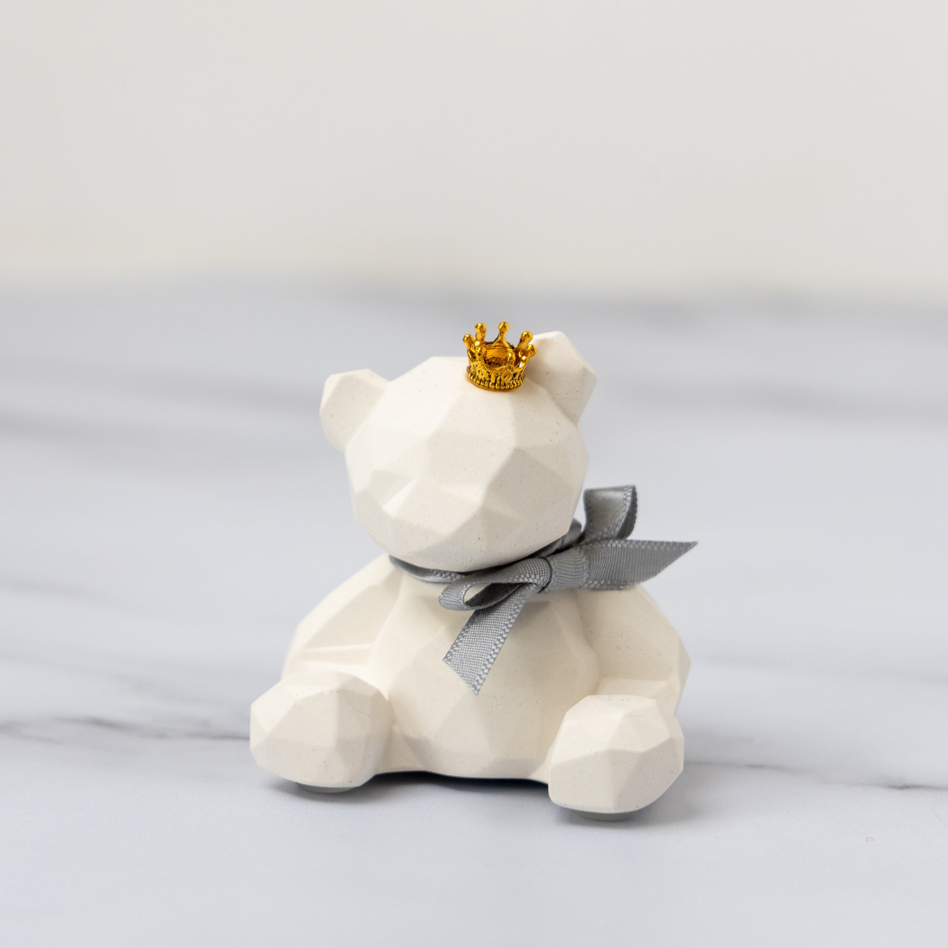 Asymmetrical Bear with Crown Trinket Tray Accessory