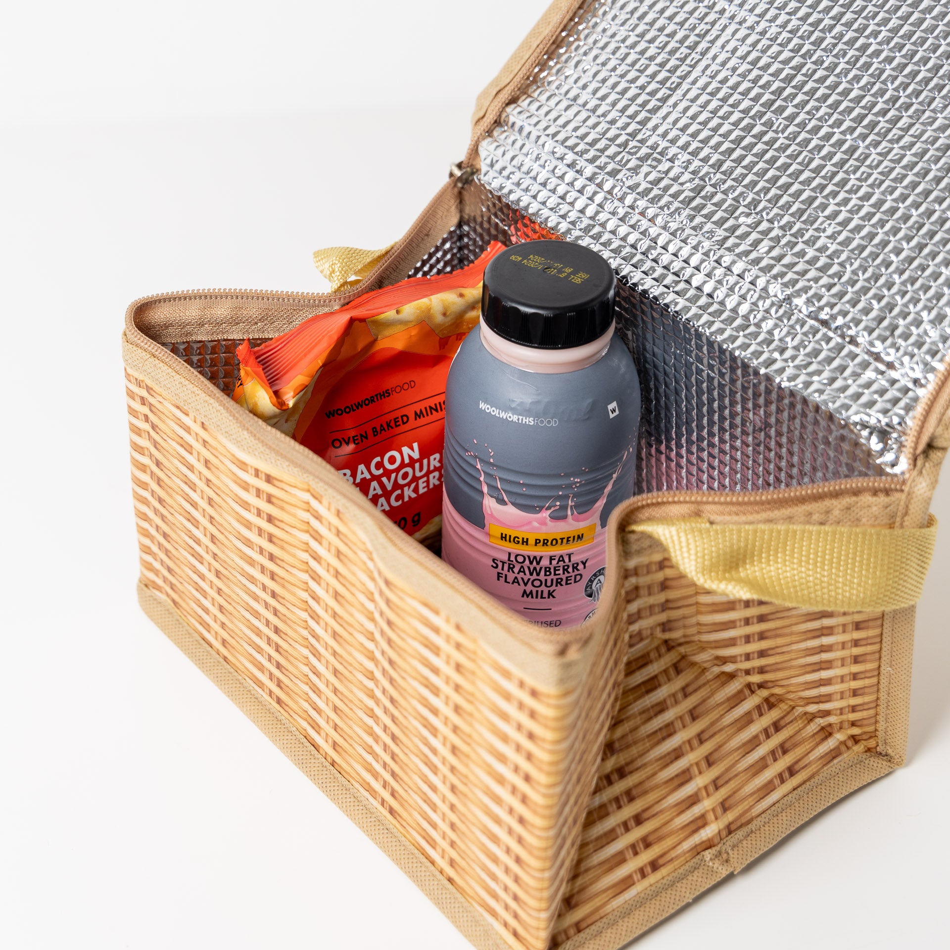 Wicker Print Mini Cooler Bag