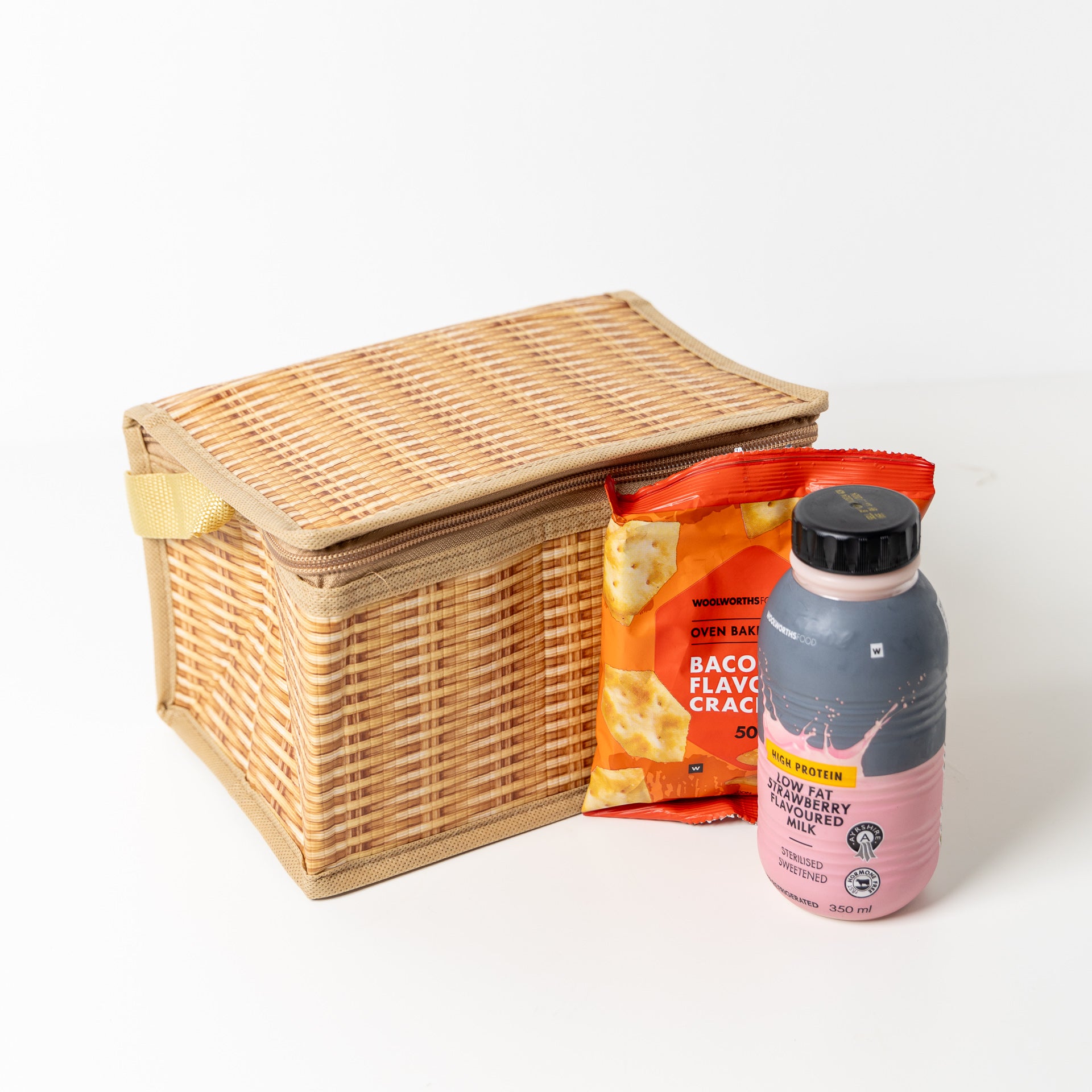 Wicker Print Mini Cooler Bag