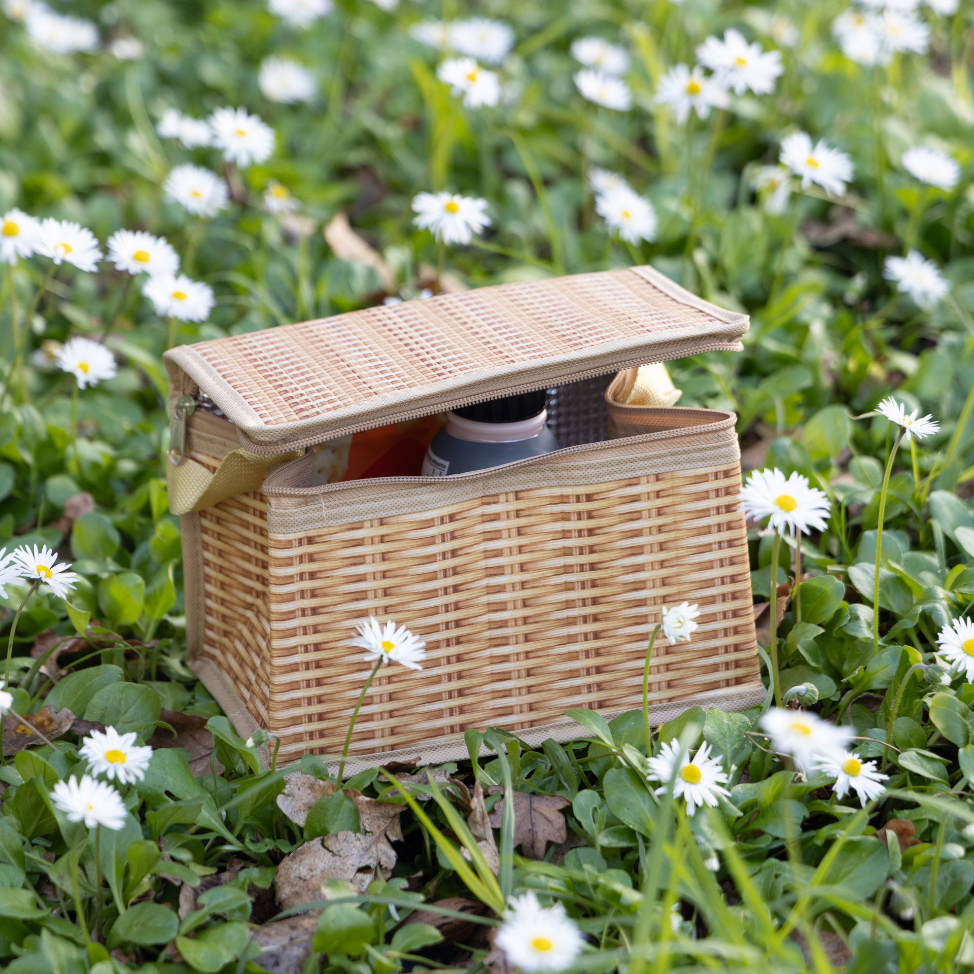 Wicker Print Mini Cooler Bag