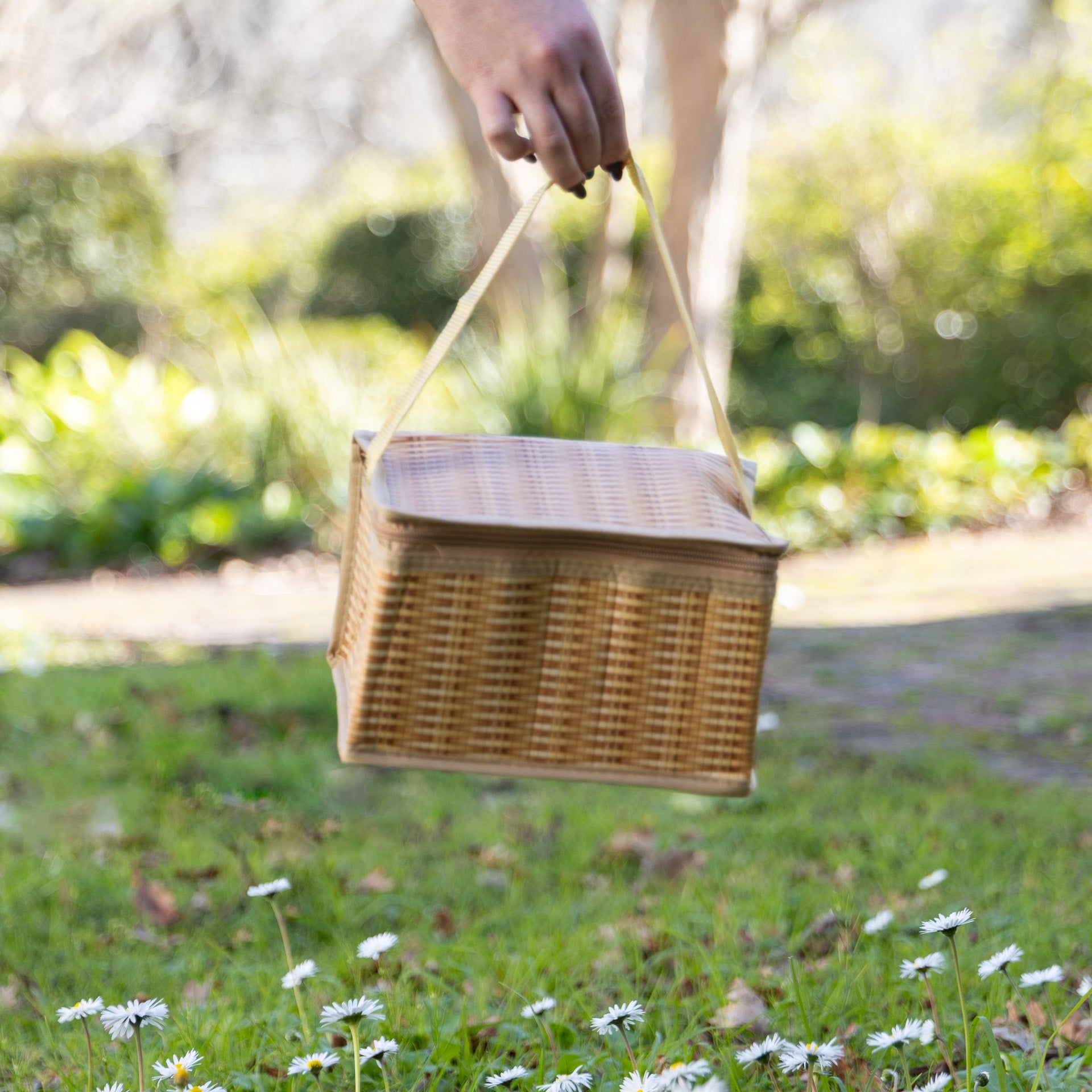 Wicker Print Mini Cooler Bag