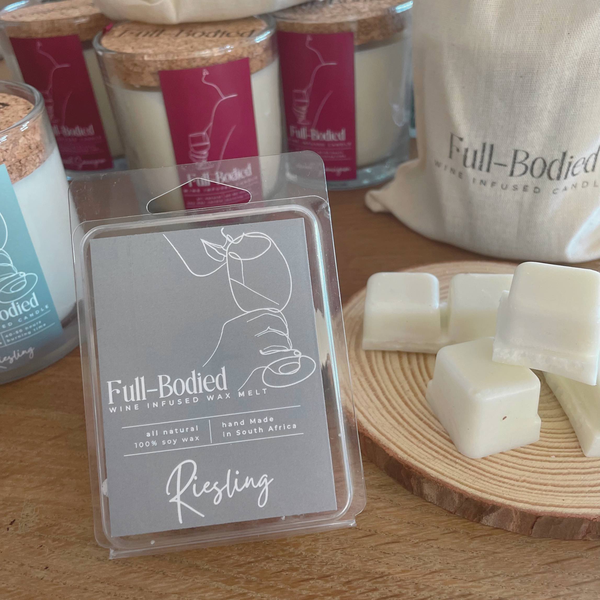 Wine-Infused Natural Soy Wax Melts (assorted)