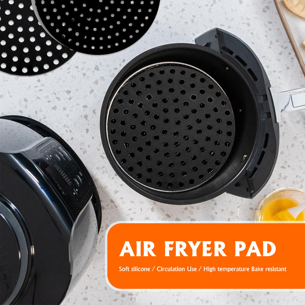 Silicone Non-Stick Air Fryer Liner Mats (Red or Black)