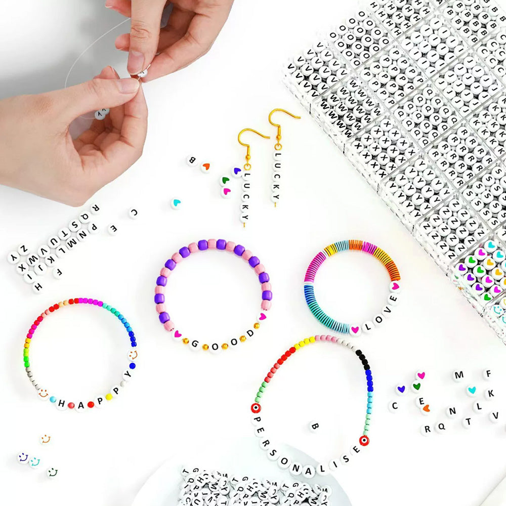 Alphabet Bead Jewellery Making Kit (1,400+pc)