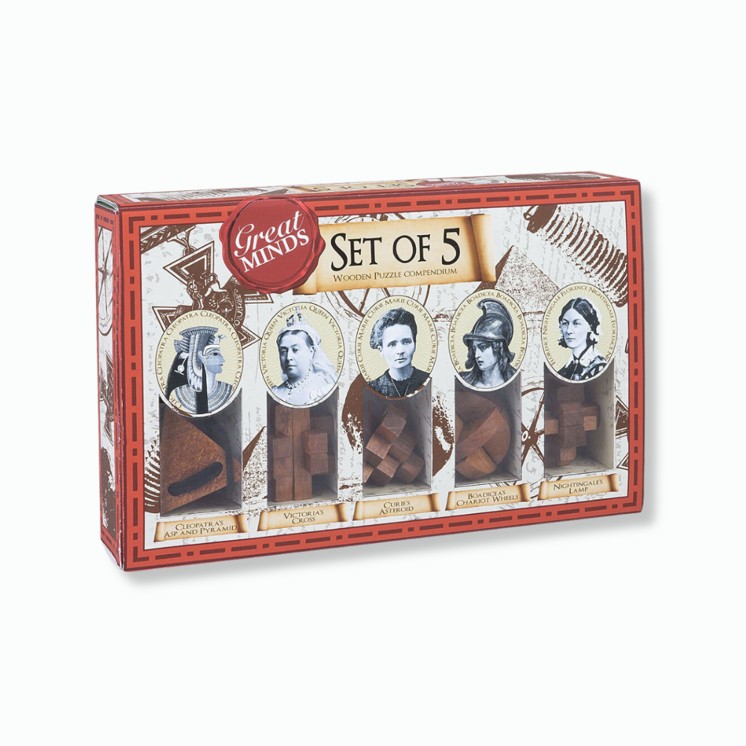 Great Minds "Set of 5" Wooden Puzzle Compendia (Famous Women)